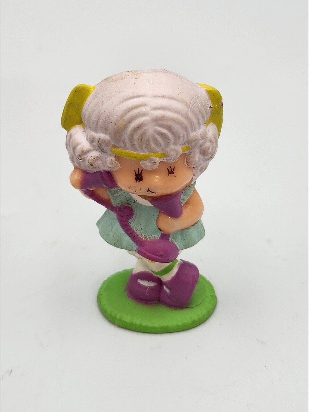 Vintage 1982 Strawberry Shortcake Angel Cake On Phone Strawberryland Mini   - B6